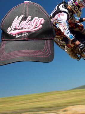 Moto Gp Since 1949 Blue Pink Strapback Cap Hat t Pre Owned